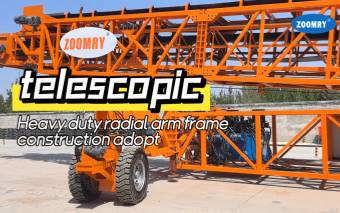 Telescopic heavy duty radial arm frame construction adopt