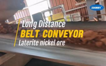 Long distance belt conveyor laterite nickel ore