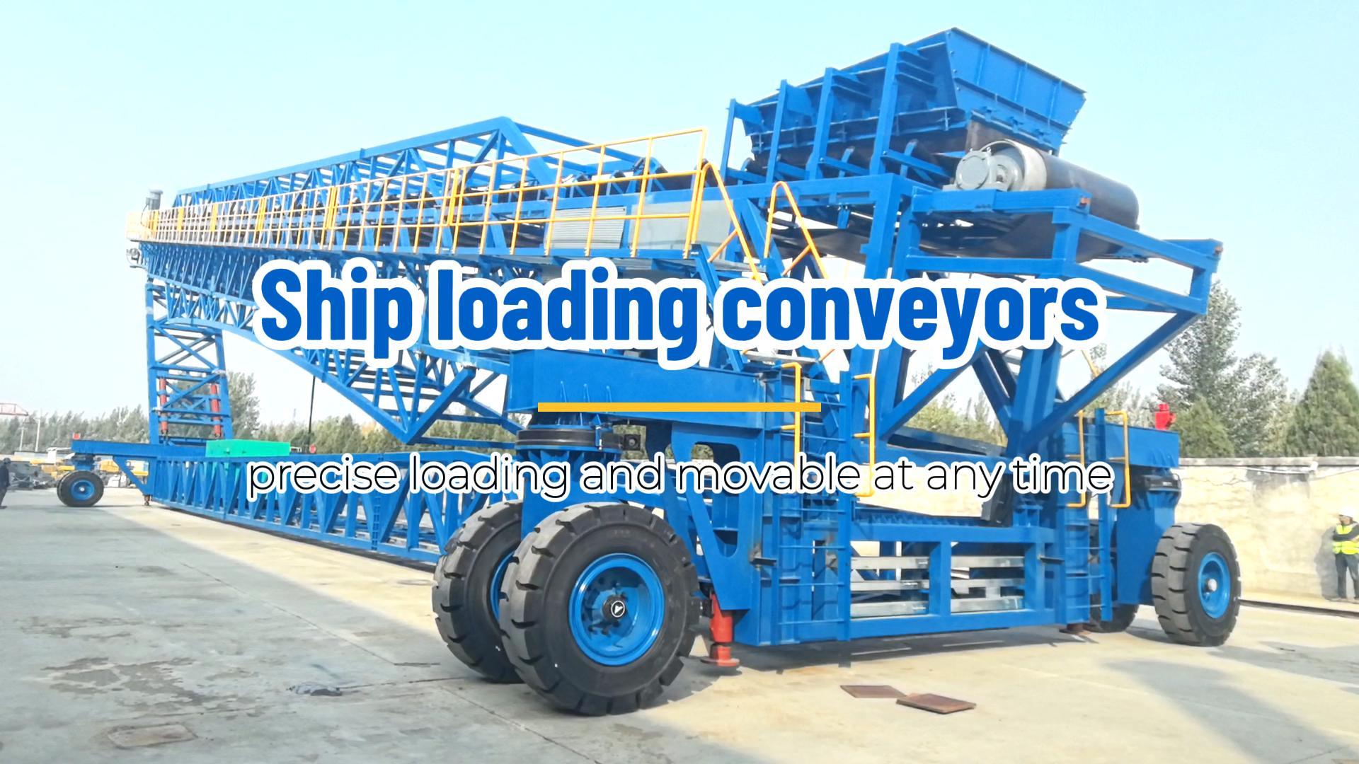 Ship loading conveyors, precise loading and movable at any time