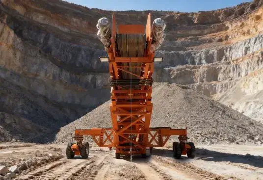 Радиальный штабелеукладчик с производительностью 500 тонн в час компактного разм